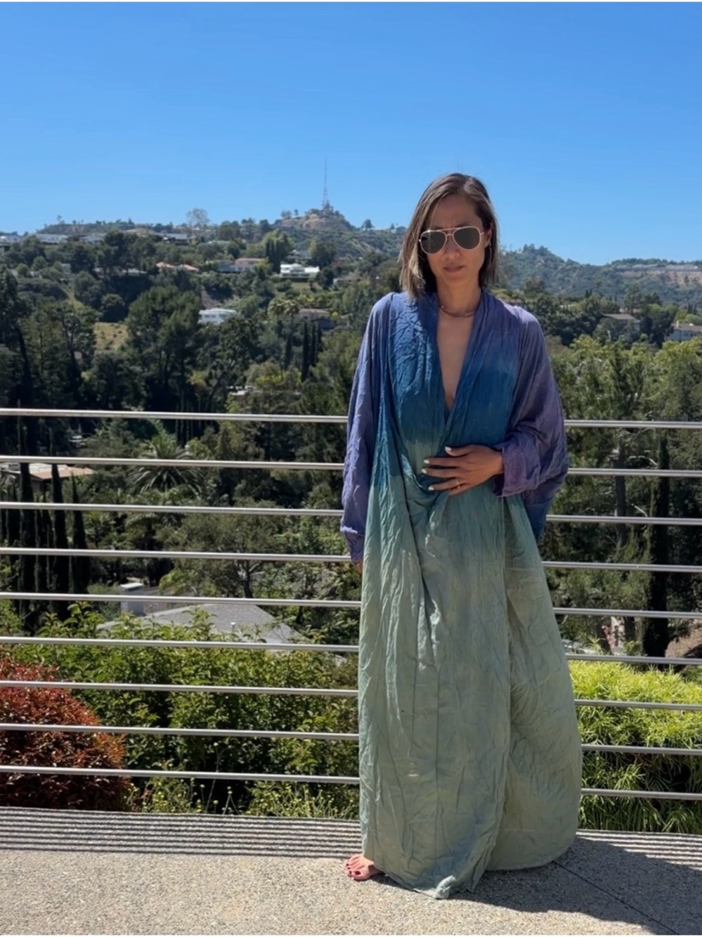 Maria Caludron Diamond Dress ombré purple blue green Coachella festival OS